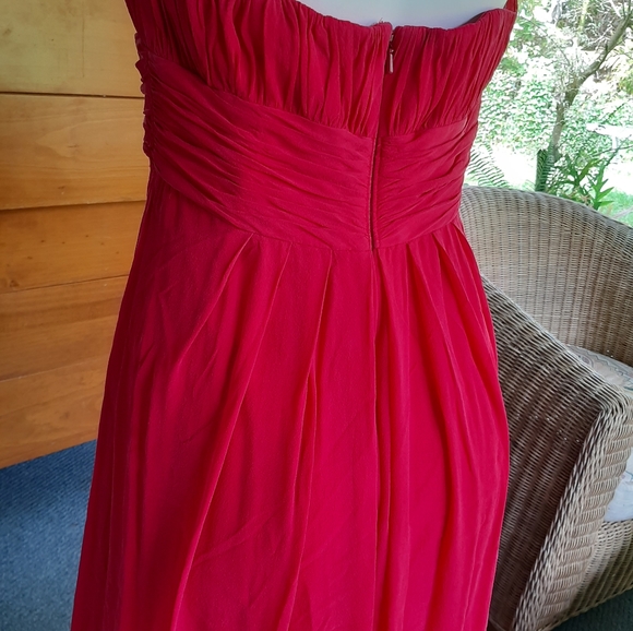 Aidan Mattox Red gown size 8 preowned - Picture 2 of 14
